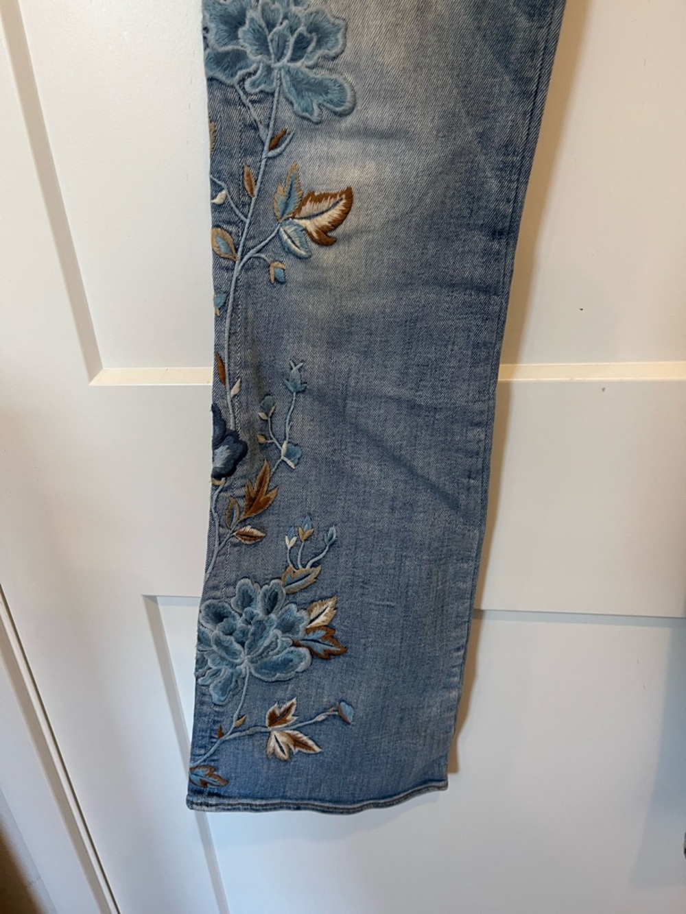 Driftwood Isabel Embroidered Floral  Flare Bootcut Boho Western Cowgirl Jeans 25 - Picture 5 of 16